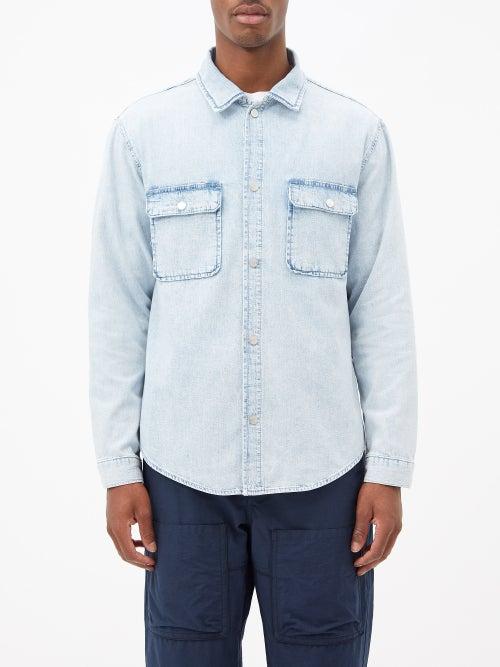 Frame - Flap-pocket Denim Shirt - Mens - Blue