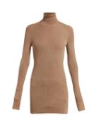 Matchesfashion.com Bottega Veneta - Ribbed Roll Neck Cashmere Sweater - Womens - Camel