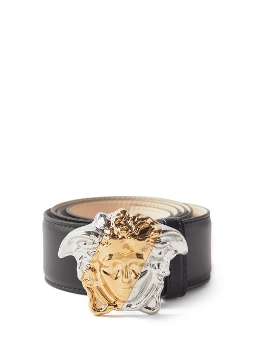 Versace - Medusa-head Leather Belt - Mens - Black