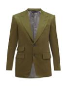 Mens Rtw Tom Ford - Shelton Silk-twill Suit Jacket - Mens - Khaki