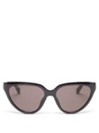 Ladies Accessories Balenciaga - Side Cat Cat-eye Acetate Sunglasses - Womens - Black