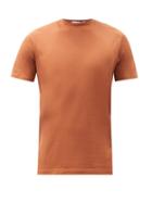 Matchesfashion.com Sunspel - Pima Cotton-jersey T-shirt - Mens - Dark Orange