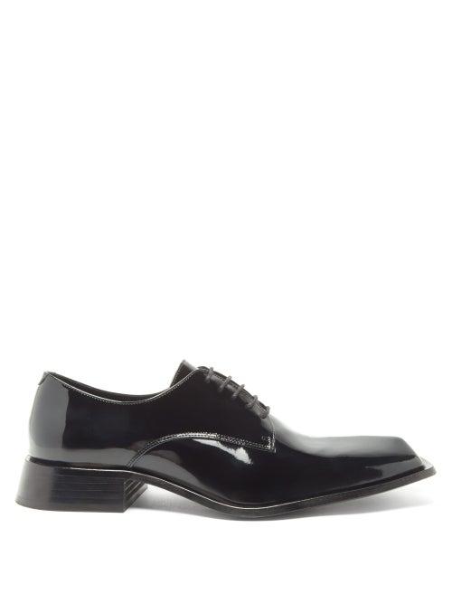 Matchesfashion.com Martine Rose - Square-toe Patent-leather Oxford Shoes - Mens - Black