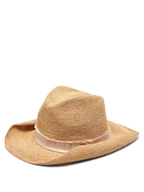 Matchesfashion.com Heidi Klein - Cape Elizabeth Raffia Fedora Hat - Womens - Beige