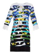Mary Katrantzou Amellus Techno Flowers Stripe-print Dress