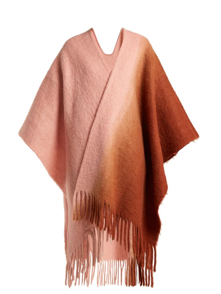 Acne Studios Kelow Bi-colour Fringed Poncho