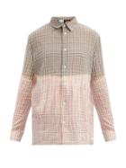 Matchesfashion.com Loewe Paula's Ibiza - Two-tone Checked Cotton-poplin Shirt - Mens - Grey