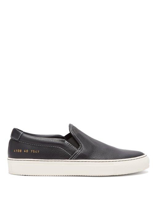 Matchesfashion.com Common Projects - Leather Slip On Trainers - Womens - Black
