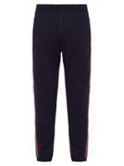 Matchesfashion.com Prada - Side Stripe Wool Track Pants - Mens - Navy Multi