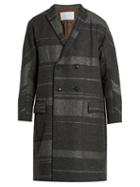 Kolor Notch-lapel Wool-blend Overcoat