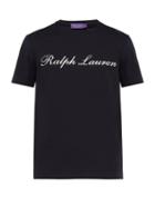 Matchesfashion.com Ralph Lauren Purple Label - Logo Print Cotton T Shirt - Mens - Navy