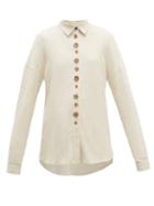 Matchesfashion.com Albus Lumen - Traveller Oversized Cotton Shirt - Womens - Ivory