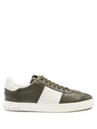 Matchesfashion.com Valentino - Fly Crew Low Top Leather Trainers - Mens - Green Multi