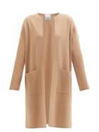 Matchesfashion.com Allude - Open-front Longline Wool Cardigan - Womens - Beige