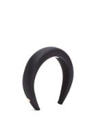 Matchesfashion.com Flapper - Odette Ripple-jacquard Silk Headband - Womens - Black