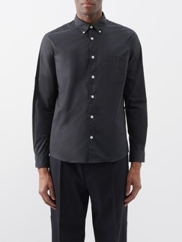 A.p.c. - Edouard Cotton-poplin Button-down Shirt - Mens - Black
