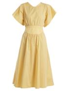 Matchesfashion.com No. 21 - Gingham Gathered Cotton Dress - Womens - Yellow White