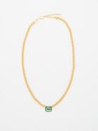 Missoma - Enamel & 18kt Recycled Gold-vermeil Necklace - Womens - Green Multi