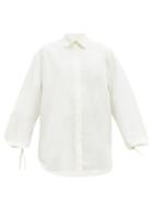 Matchesfashion.com Jil Sander - Balloon-sleeve Cotton-blend Shirt - Womens - White