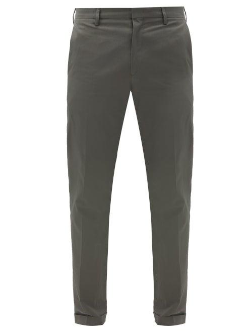 Matchesfashion.com Paul Smith - Cotton-twill Slim-leg Chino Trousers - Mens - Grey