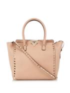 Valentino Rockstud Double-handled Leather Tote