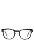 Matchesfashion.com Dunhill - Round Acetate Glasses - Mens - Black
