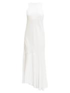 Matchesfashion.com Ann Demeulemeester - Asymmetric Side-slit Twill Dress - Womens - White