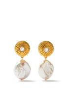 Matchesfashion.com Lizzie Fortunato - Pernille Pearl & Gold-plated Earrings - Womens - Pearl