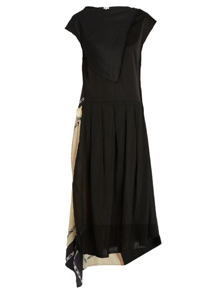 Loewe Scarf-panelled Linen Dress