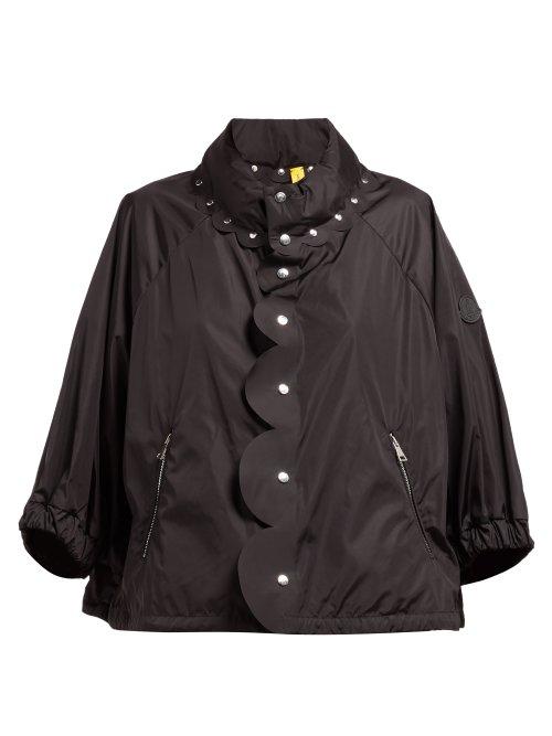 Matchesfashion.com 6 Moncler Noir Kei Ninomiya - Scallop Edged High Neck Shell Jacket - Womens - Black