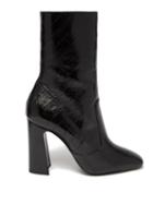 Matchesfashion.com Saint Laurent - Maddie Squared-toe Patent-leather Ankle Boots - Womens - Black