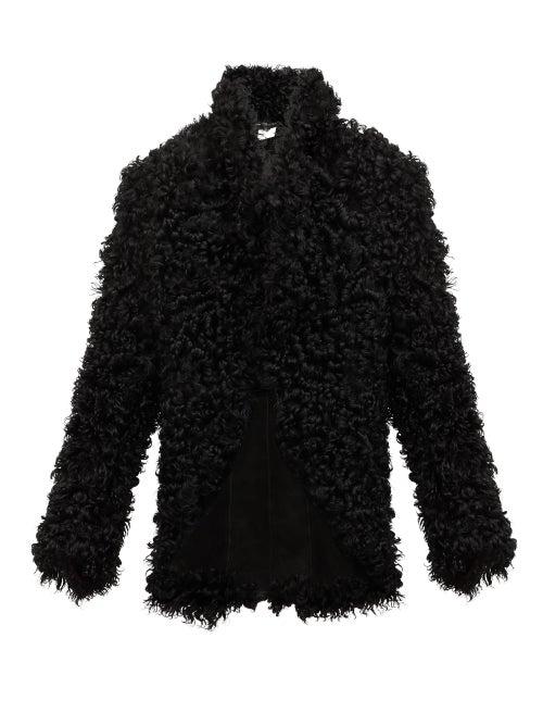 Matchesfashion.com Ann Demeulemeester - Single-breasted Shearling Jacket - Womens - Black
