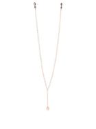Matchesfashion.com Linda Farrow - Logo Charm Gold Plated Sunglasses Chain - Womens - Rose Gold