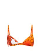 Matchesfashion.com Dodo Bar Or - Rachelle Bikini Top - Womens - Orange Print