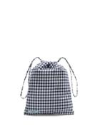Matchesfashion.com Prada - Gingham Drawstring Wash Bag - Womens - Navy