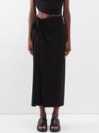 Norma Kamali - Ernie Tie-side Jersey Sarong - Womens - Black