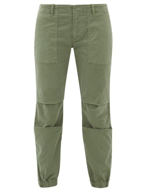 Matchesfashion.com Nili Lotan - Military Cropped Stretch Cotton-twill Trousers - Womens - Khaki