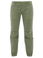 Matchesfashion.com Nili Lotan - Military Cropped Stretch Cotton-twill Trousers - Womens - Khaki