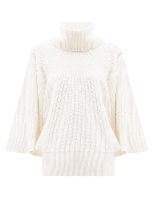 Matchesfashion.com Givenchy - Roll-neck Ribbed Cashmere Sweater - Womens - White