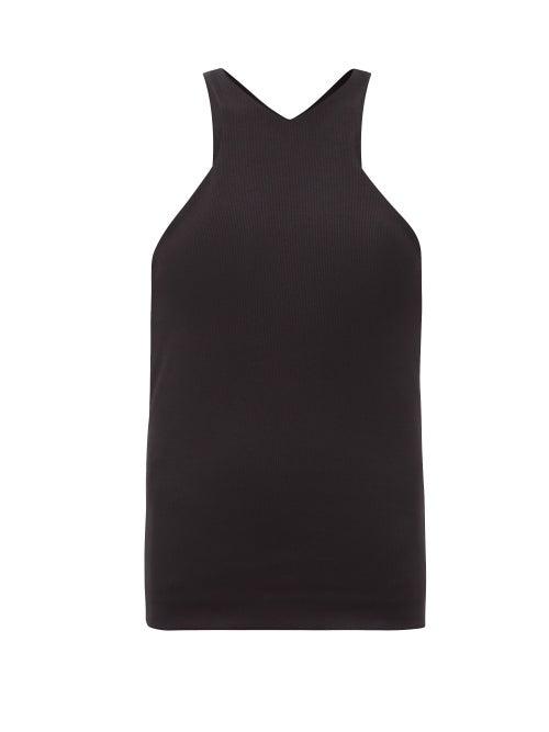 Matchesfashion.com Gauge81 - Nice Racerback Ribbed Cotton-blend Tank Top - Womens - Black