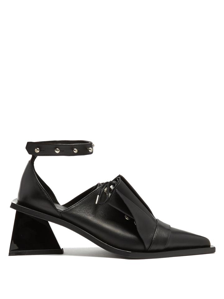 Marques'almeida Frill Leather Lace-up Pumps