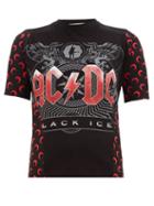 Matchesfashion.com Marine Serre - Upcycled Acdc Print Jersey T Shirt - Womens - Black Multi