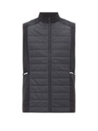 J.lindeberg - Kenny Jersey And Quilted-shell Golf Gilet - Mens - Black