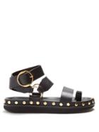 Matchesfashion.com Isabel Marant - Nirvy Stud Embellished Leather Sandals - Womens - Black