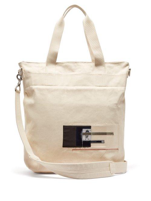 Matchesfashion.com Rick Owens Drkshdw - Photographic Patch Canvas Tote - Mens - Beige