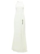 Matchesfashion.com Julie De Libran - Gaia Crystal Embellished Silk Satin Gown - Womens - White