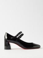 Christian Louboutin - Miss Jane 55 Patent-leather Mary Jane Pumps - Womens - Black