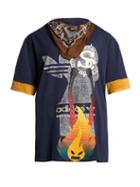 Matchesfashion.com Noki - Customised Street Couture Bandana T Shirt - Womens - Blue Multi