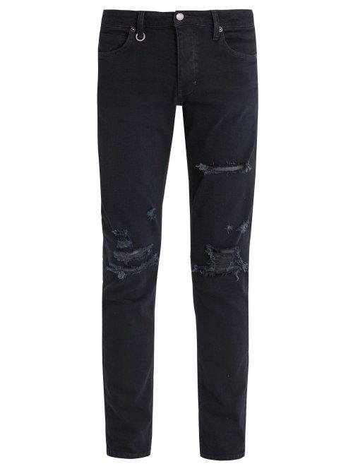 Matchesfashion.com Neuw - Iggy Ripped Knee Skinny Jeans - Mens - Blue