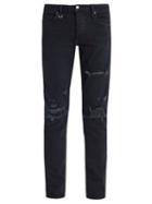 Matchesfashion.com Neuw - Iggy Ripped Knee Skinny Jeans - Mens - Blue